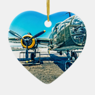 B-25 Mitchell Bomber Ceramic Tree Decoration