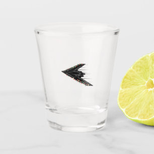 B-2 B2 Spirit Stealth Bomber Jet Plane 4th of July Shot Glass