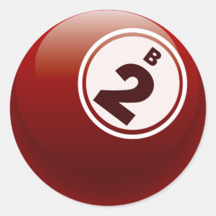 B 2 BINGO BALL CLASSIC ROUND STICKER