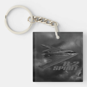 B-2 Spirit Double-Sided Square Acrylic Keychain