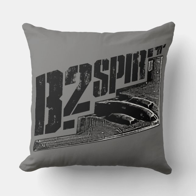 B-2 Spirit Grade A Cotton Throw Pillow 20x20 (Front)