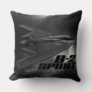 B-2 Spirit Grade A Cotton Throw Pillow 20x20