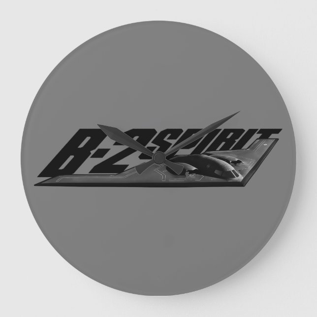 B-2 Spirit Round (Large) Wall Clock (Front)