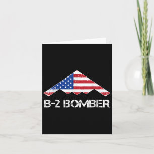 B-2 Spirit Stealth Bomber Flag Usa Military Aircra Card