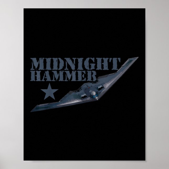 B-2 Stealth Jet Shirt Operation Midnight Hammer  Poster (Front)