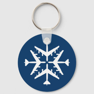 B-52 Aircraft Snowflake Key Ring