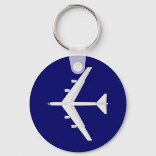 B-52 Bomber - Top View Key Ring
