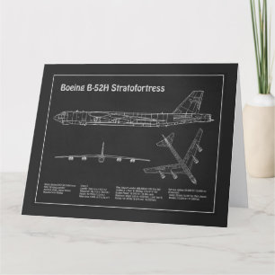 B-52 Stratofortress - Aeroplane Blueprint Plans PD Thank You Card