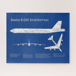 B-52 Stratofortress - Airplane Blueprint Plans ABD Jigsaw Puzzle