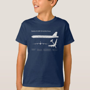 B-52 Stratofortress - Airplane Blueprint Plans ABD T-Shirt