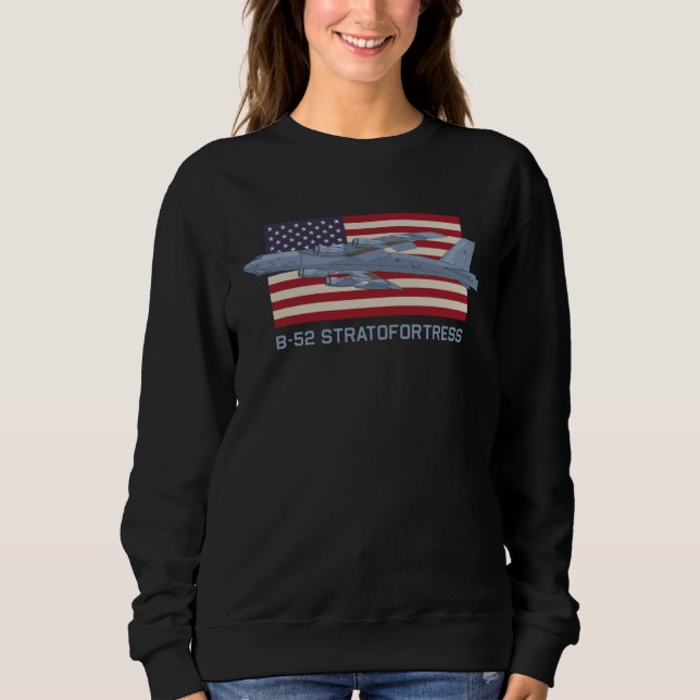 B 52 Stratofortress Bomber Plane Chart American Sweatshirt (Front)