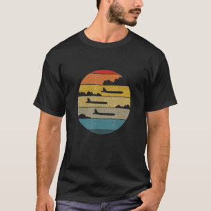 B-52 Stratofortress Silhouette Retro Sunset Airpla T-Shirt