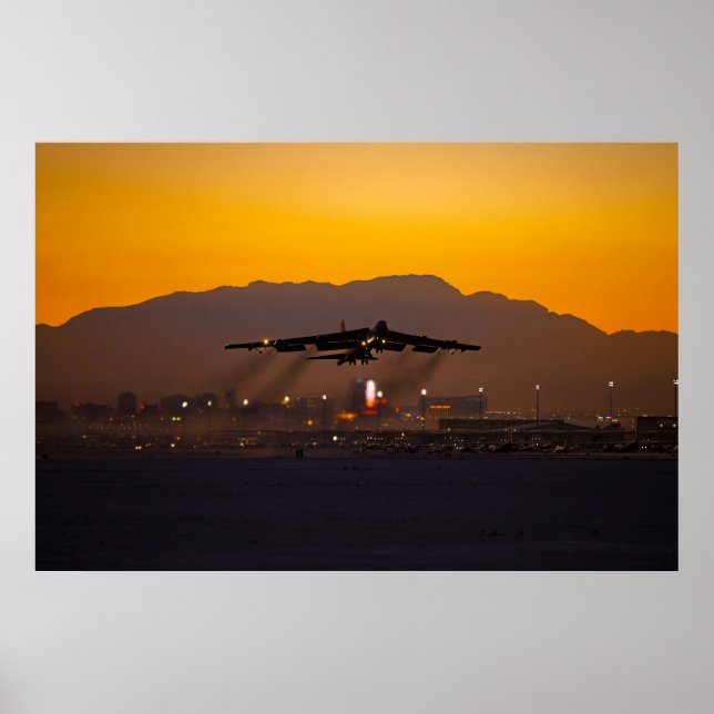 B-52 Stratofortress Sunset Poster (Front)