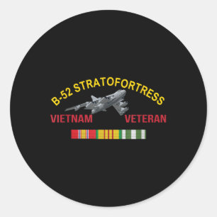 B-52 Stratofortress Vietnam Veteran B-52 Bomber Ai Classic Round Sticker