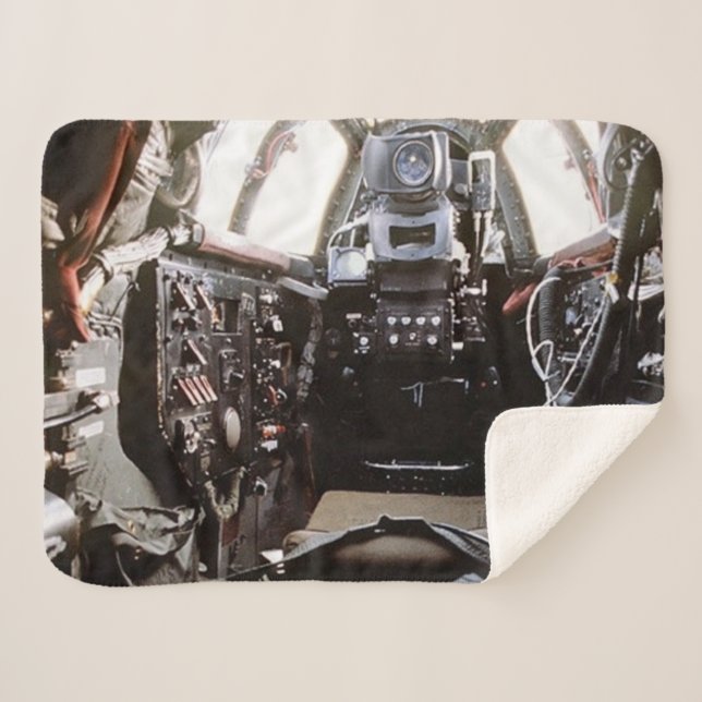 B-52 Tail Gunner Position Sherpa Blanket (Front (Horizontal))