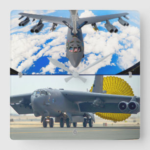 B-52H STRATOFORTRESS SQUARE WALL CLOCK