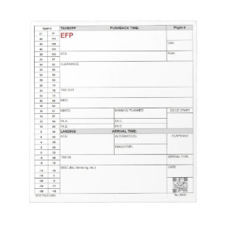 B-737 T.O.L.D. NOTEPAD