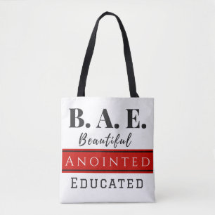 B.A.E. Tote Bag With Black Straps (Christian)
