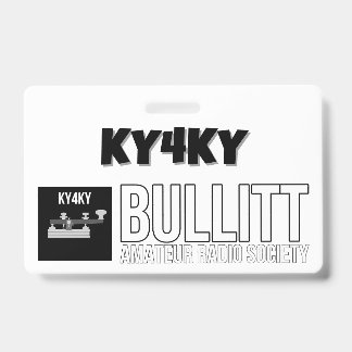 B.A.R.S KY4KY Club Member Badge ID Badge