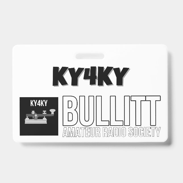 B.A.R.S KY4KY Club Member Badge ID Badge (Front)