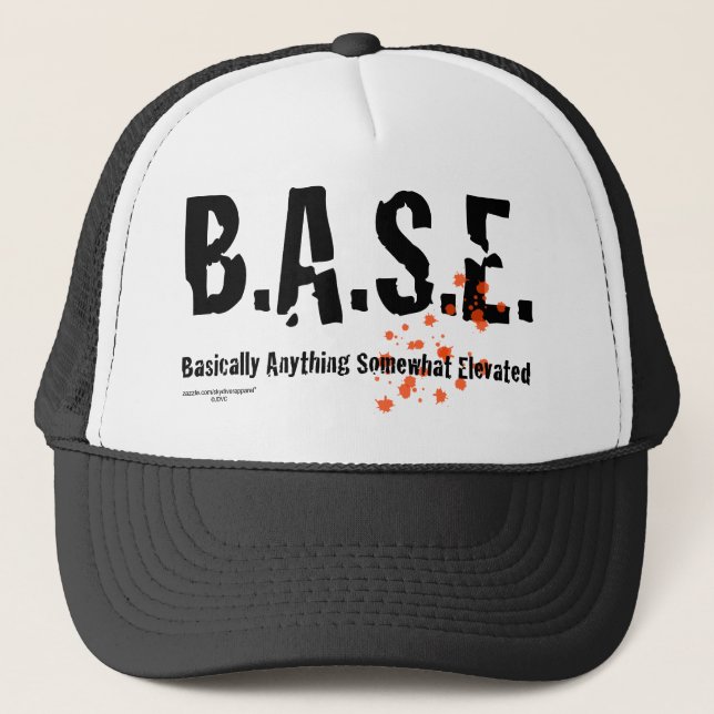 B.A.S.E. Jumping Skydiver Trucker Hat (Front)
