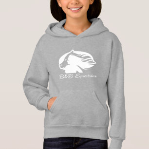 B&B Equestrian - Kids Hoodie - White Logo
