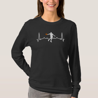 B Ball Basketball Player Heartbeat Basketball T-Shirt
