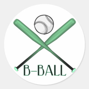 B-BALL CLASSIC ROUND STICKER