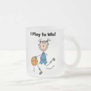B-Ball Play to Win Frosted Glass Coffee Mug