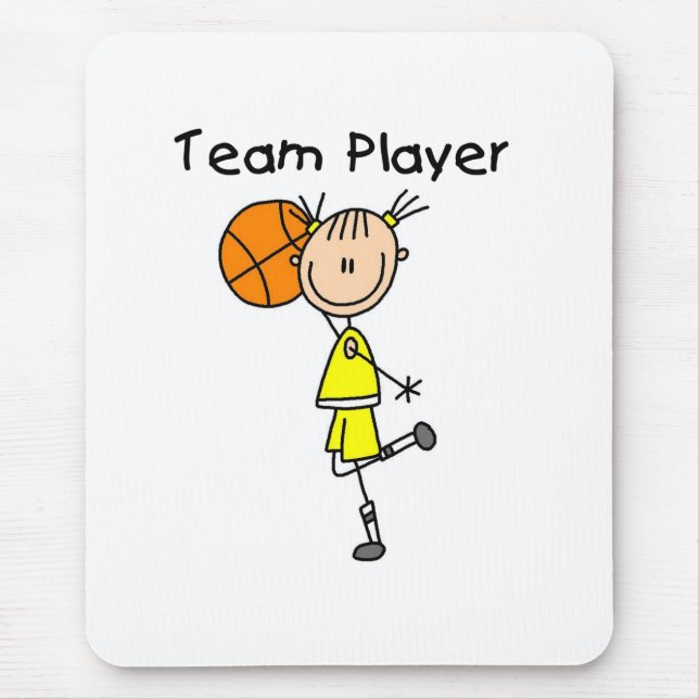 B-Ball Team Player Mouse Pad (Front)