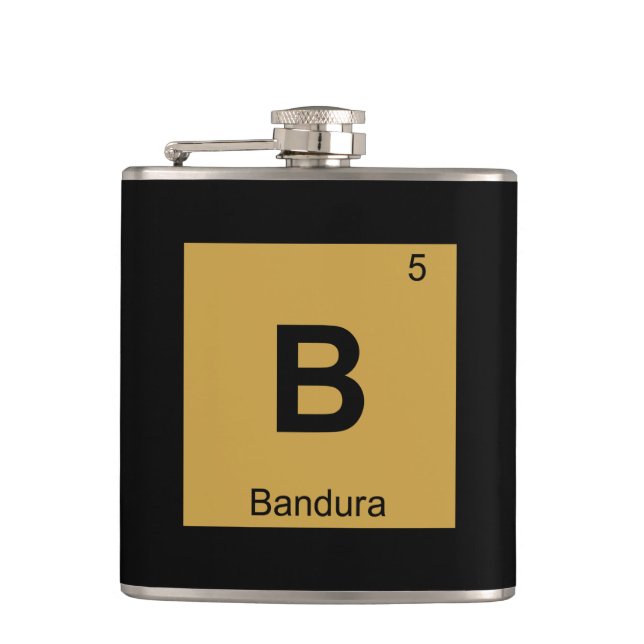 B - Bandura Music Chemistry Periodic Table Symbol Hip Flask (Front)