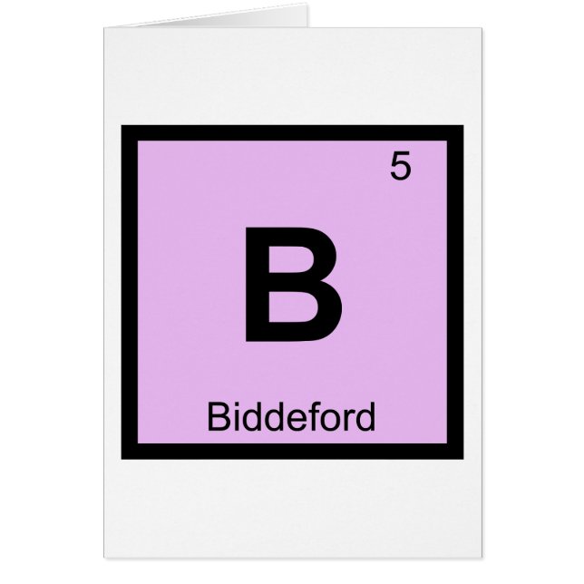 B - Biddeford Maine Chemistry Periodic Table (Front)