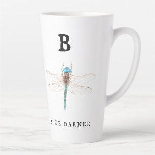 "B" Blue Darner Latte Mug