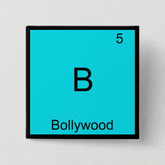 B - Bollywood Funny Chemistry Element Symbol Tee 15 Cm Square Badge