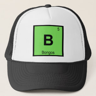 B - Bongos Music Chemistry Periodic Table Symbol Trucker Hat