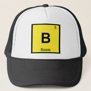B - Bowie Maryland Chemistry Periodic Table Symbol Trucker Hat