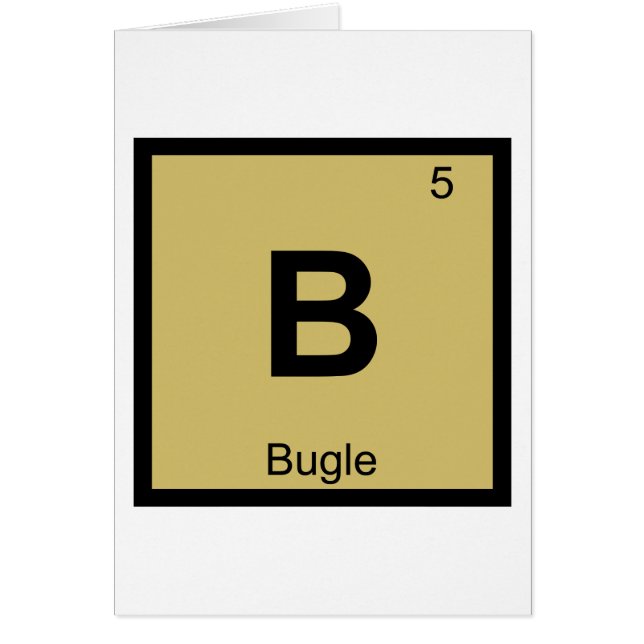 B - Bugle Music Chemistry Periodic Table Symbol (Front)
