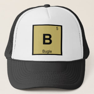B - Bugle Music Chemistry Periodic Table Symbol Trucker Hat