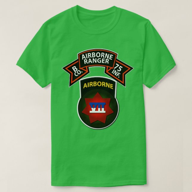 B Co 75th VII Corps Airborne T-Shirt (Design Front)