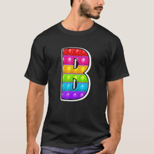 B Cutest Capital Letter B Alphabet Funny Poppin Ki T-Shirt