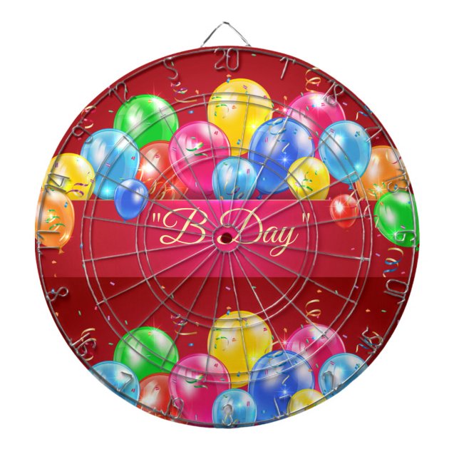 "B Day" Dartboard (Aim, throw, celebrate!)