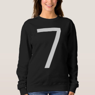 B Day Number 7 Monogram Poppins Font Initial Alpha Sweatshirt