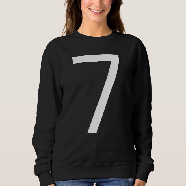 B Day Number 7 Monogram Poppins Font Initial Alpha Sweatshirt (Front)