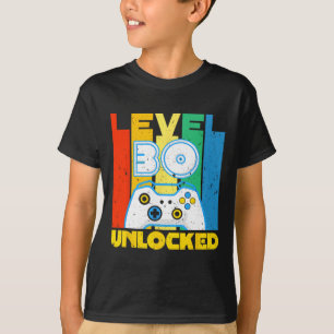 B-day Video Player Level 30 Unlocked Retro Gamer T-Shirt