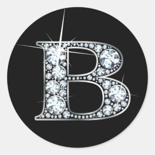 B "Diamond Bling" Print Sticker