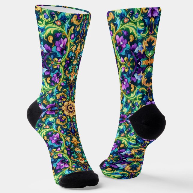 B&E Socks Bold and Elaborate Design 001936 (Angled)