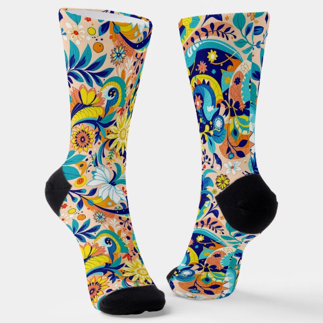 B&E Socks Bold and Elaborate Design 001941 (Angled)