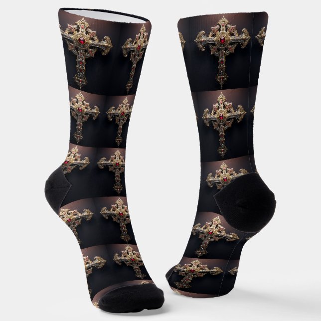 B&E Socks Bold and Elaborate Design 002124 (Angled)