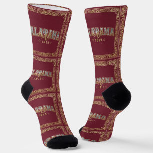 B&E Socks Bold and Elaborate Design 00376 Alabama