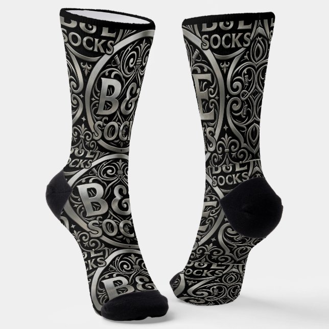 B&E Socks Bold & Elaborate Design 0049549-B&E (Angled)